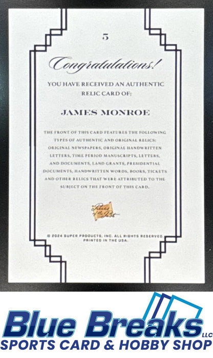 2023 Pieces of the Past James Monroe #5