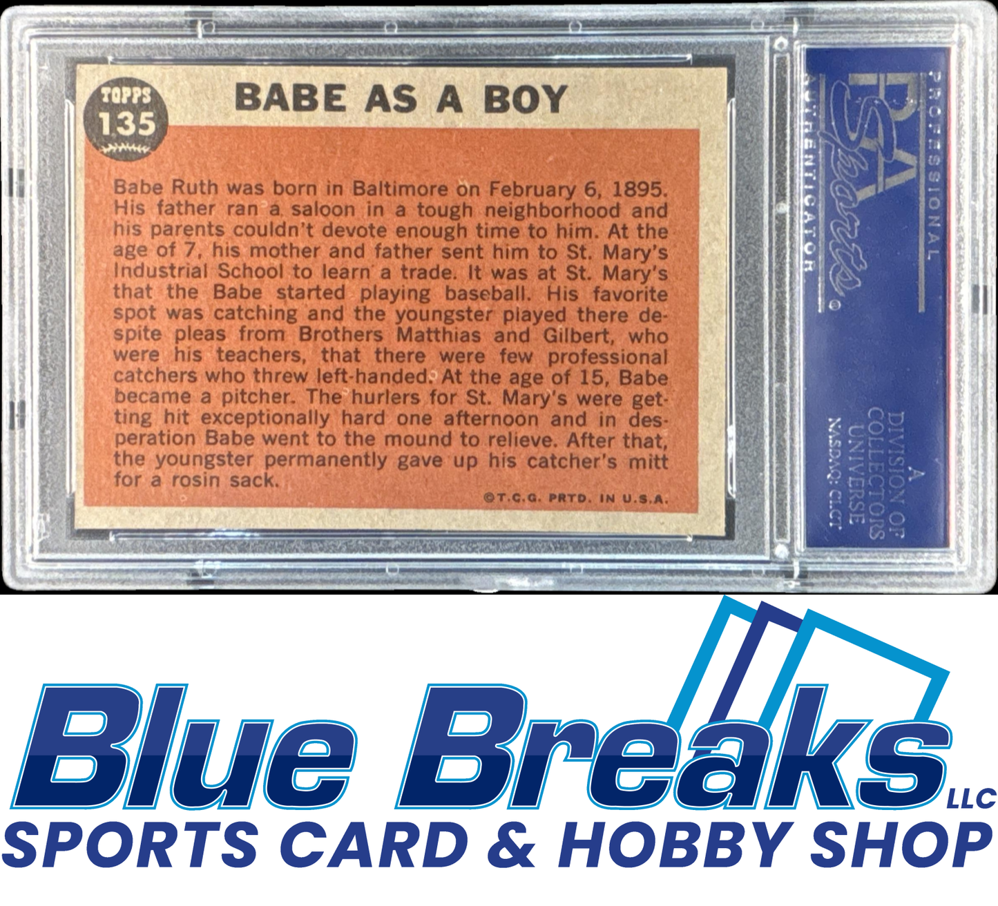 1962 Topps Babe as a Boy [RC] #135a PSA 6