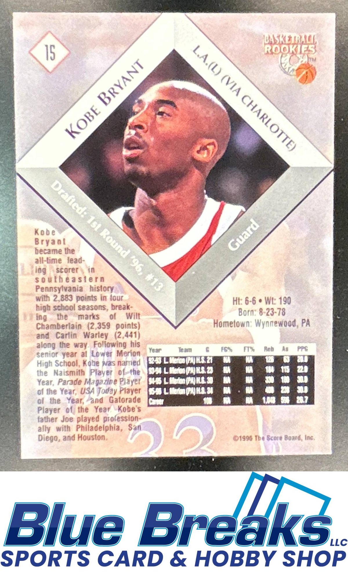 1996-97 Score Board Rookies Kobe Bryant #15 RC Los Angeles Lakers
