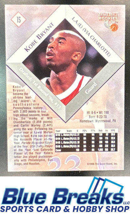 1996-97 Score Board Rookies Kobe Bryant #15 RC Los Angeles Lakers