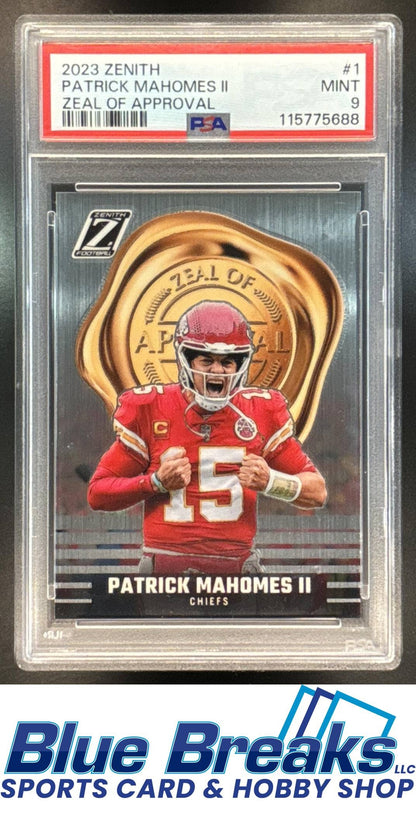 2023 Panini Zenith Patrick Mahomes II #1 Zeal of Approval Silver PSA 9