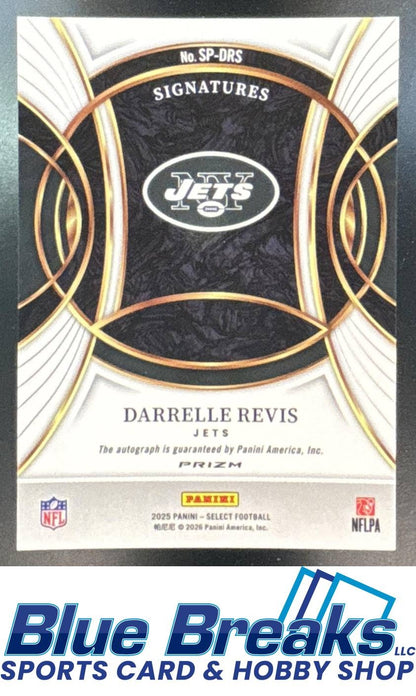 2025 Panini Select Darrelle Revis #SP-DRS Signatures Silver Prizm Auto
