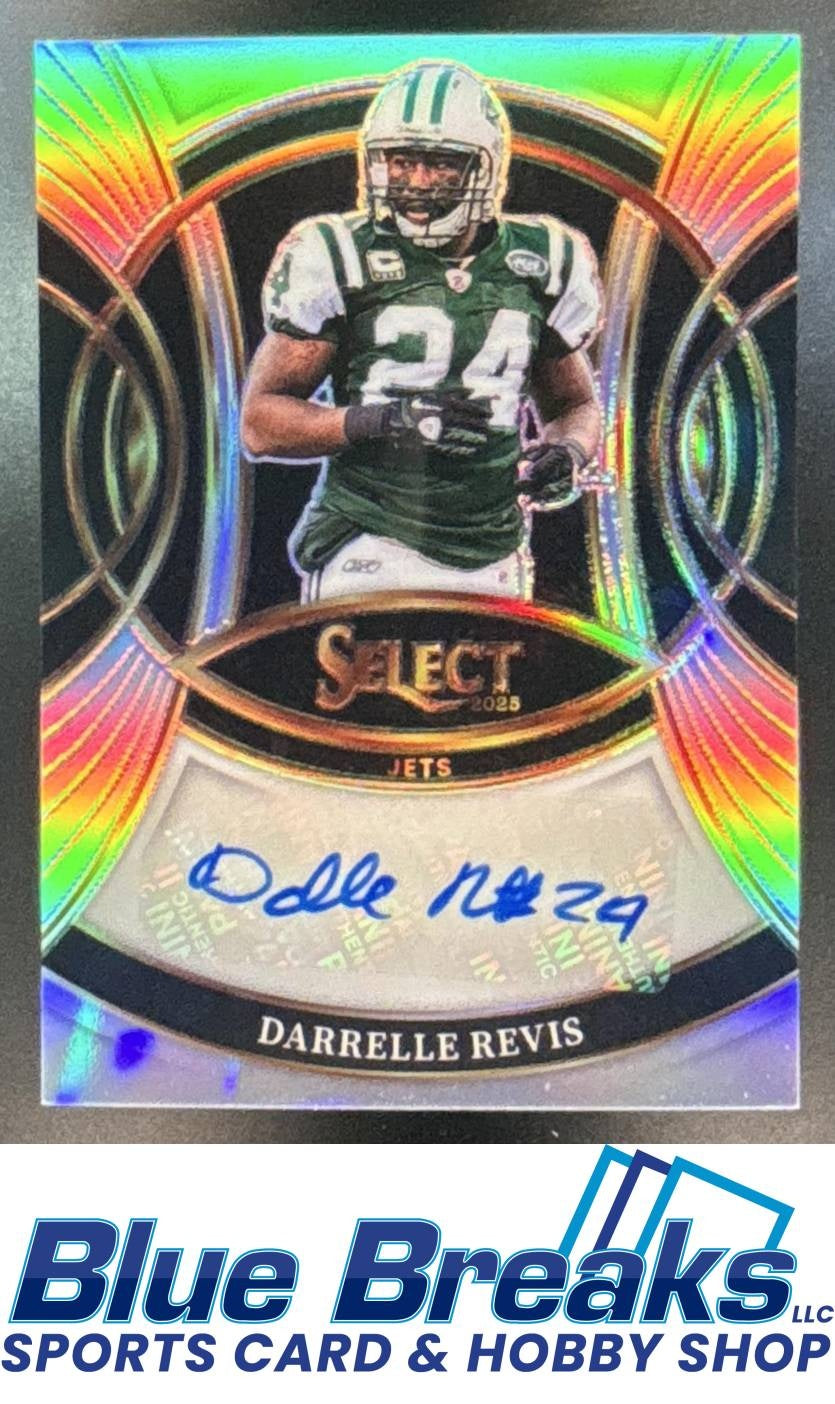 2025 Panini Select Darrelle Revis #SP-DRS Signatures Silver Prizm Auto