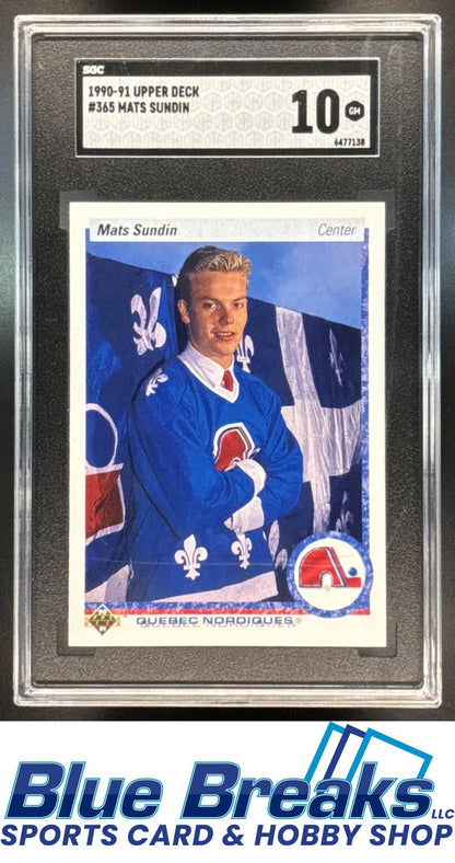 1990-91 Upper Deck Mats Sundin [RC] #365 RC SGC 10