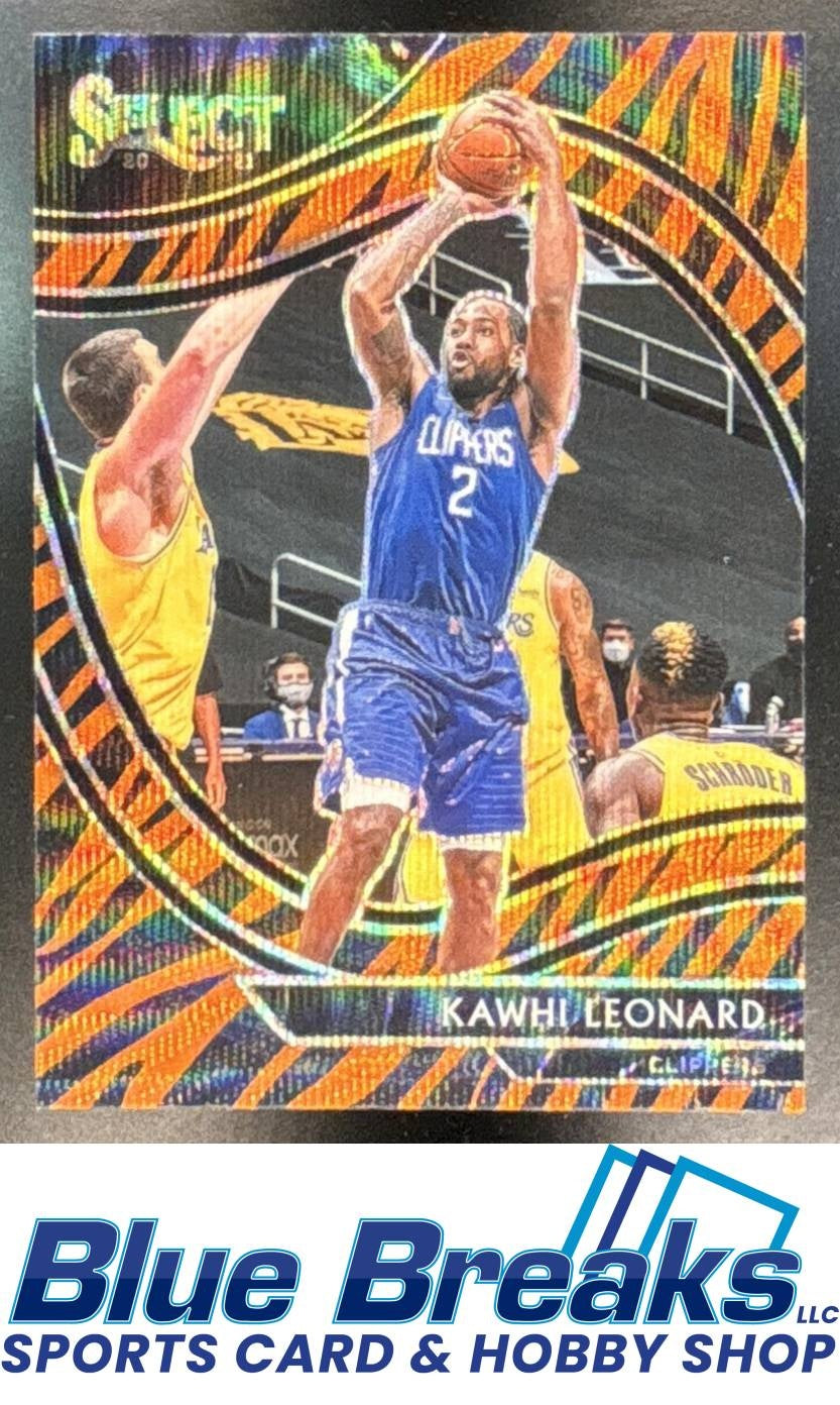 2020 Panini Select Kawhi Leonard #208 Tiger Prizms Courtside Los Angeles Clippers