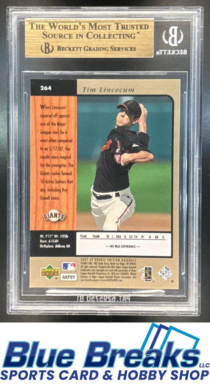 2007 SP RC Edition Tim Lincecum [RC] #264 BGS 9.5 San Francisco Giants