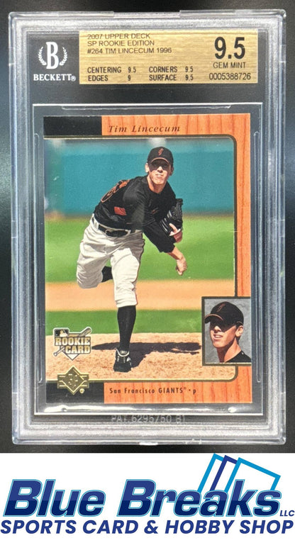 2007 SP RC Edition Tim Lincecum [RC] #264 BGS 9.5 San Francisco Giants