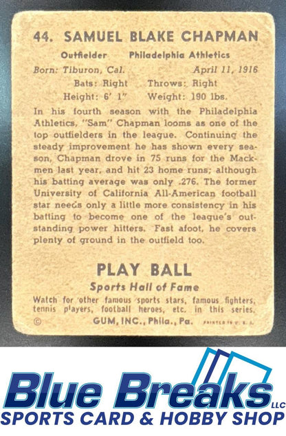 Samuel Blake Chapman #44 Athletics