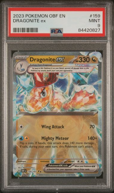 2023 Pokémon - Obsidian Flames - Dragonite ex - #159 - PSA 9