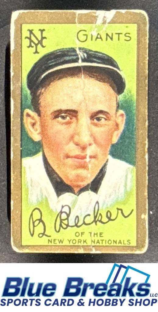 1911 T205 Gold Boarder Beals Becker Baseball New York Yankees