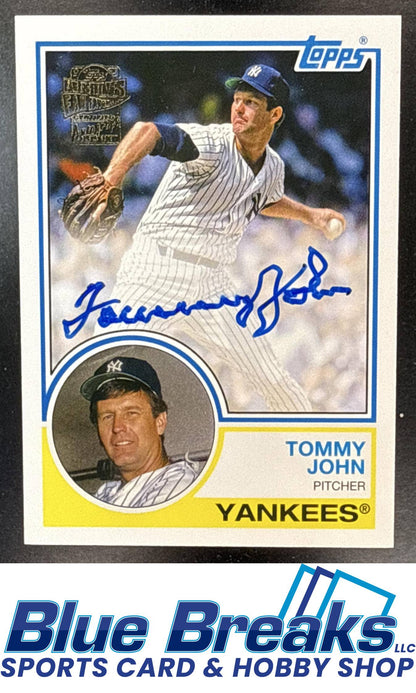 2022 Topps Archives Fan Favorites Auto Tommy John [RC] #83FF-TJ New York Yankees