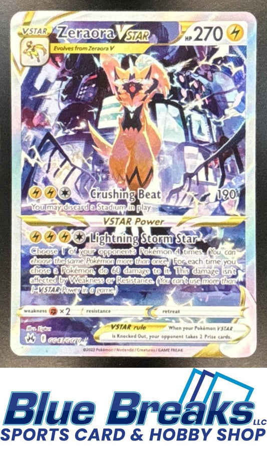 2023 Pokemon Sword & Shield Crown Zenith Galarian Gallery Zeraora VST #GG43/GG70