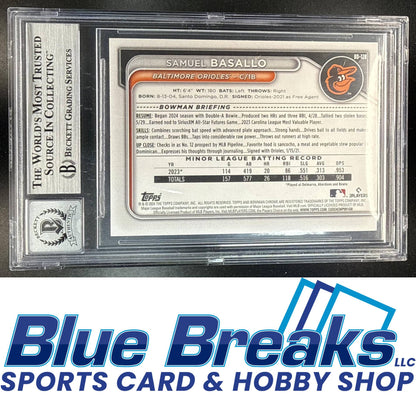 2024 Bowman Draft Samuel Basallo in person auto #BD-128 BGS auto 10 Baltimore Orioles