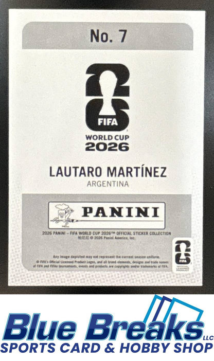 2026 Panini Prizm World Cup Scorers Club Lautaro Martinez [RC] #7 Argentina