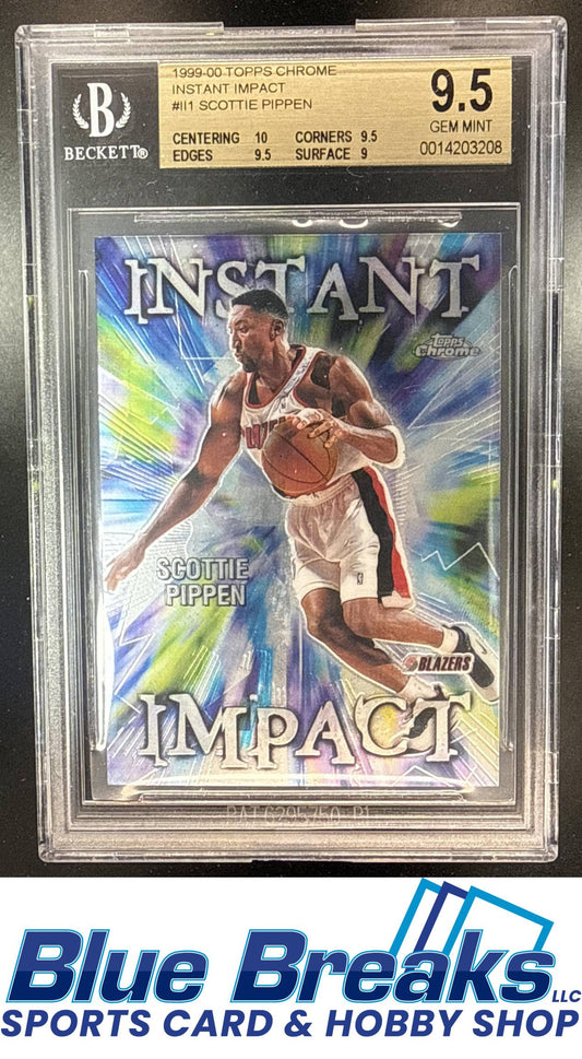 1999 Topps Chrome Scottie Pippen #II1 Instant Impact Refractor BGS 9.5 Portland Trailblazers