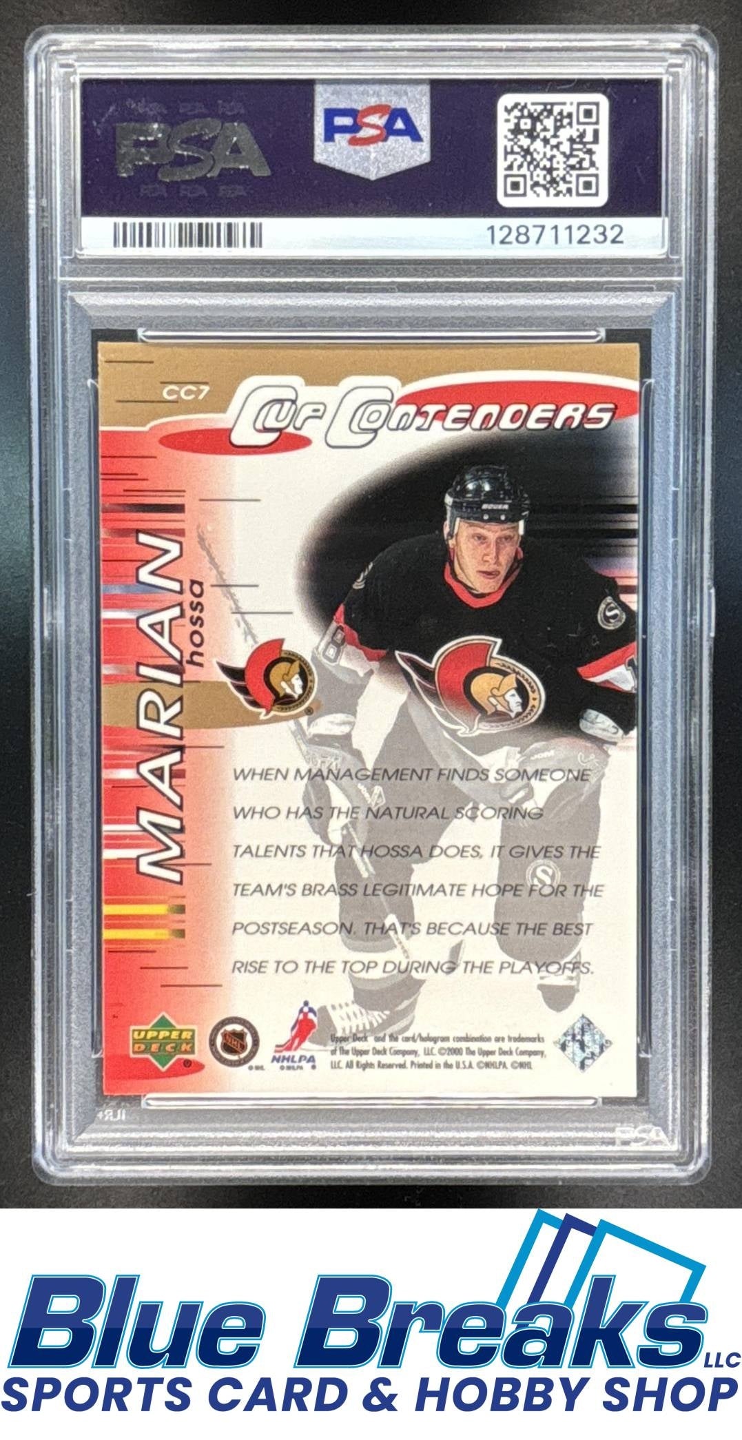 1999 Upper Deck MVP SC Edition Cup Contenders Marian Hossa PSA 10 #CC7 Ice Hockey Senators