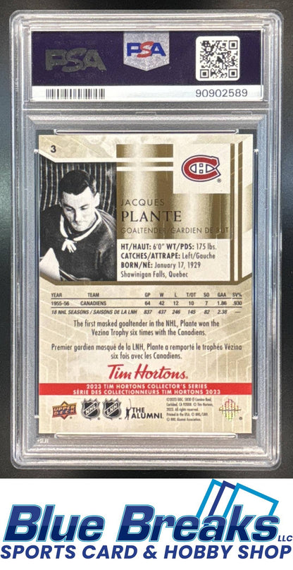 2023 Upper Deck Hortons Legends Jacques Plante #3 PSA 10 Canadiens