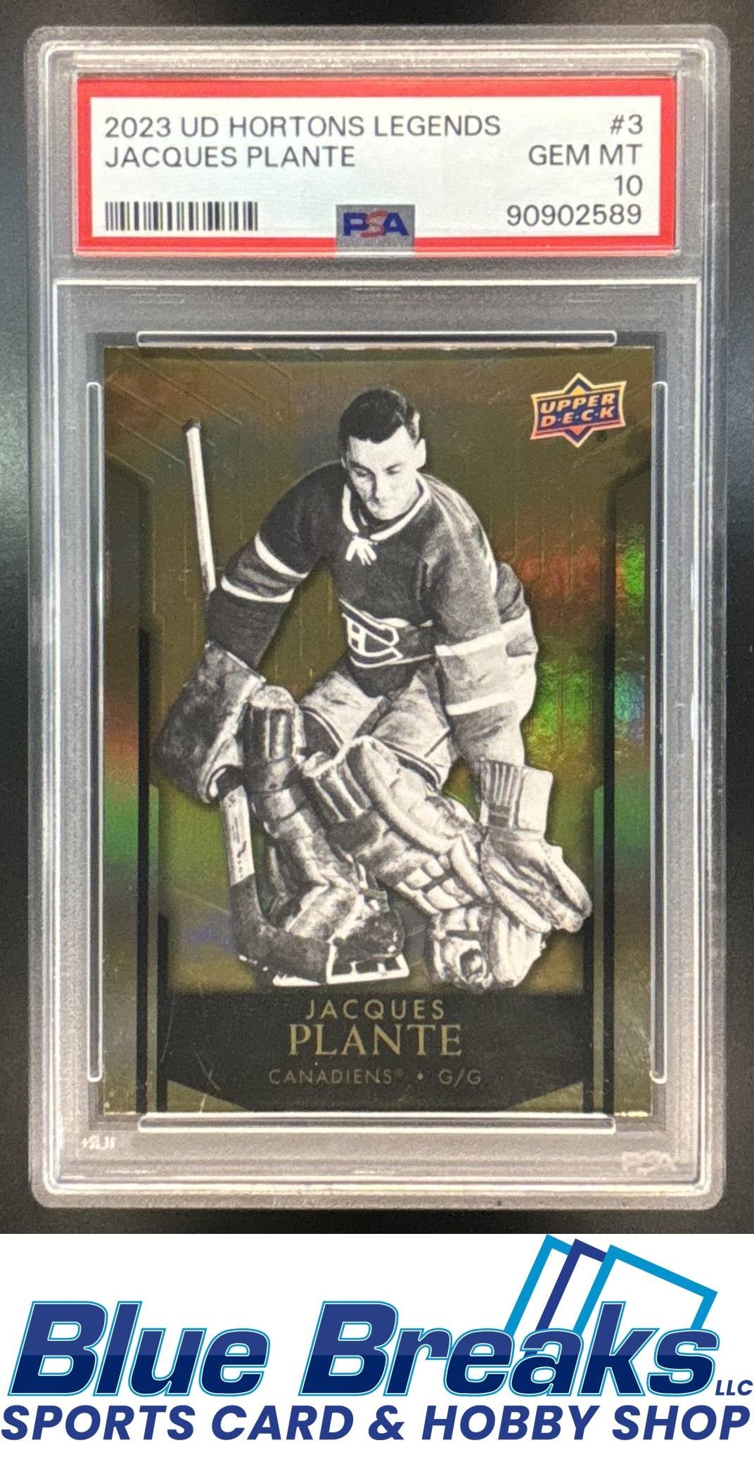 2023 Upper Deck Hortons Legends Jacques Plante #3 PSA 10 Canadiens