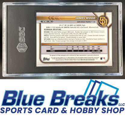 2022 Bowman Chrome Mega Auto James Wood [RC] #BCMA-JW SGC 9 Padres