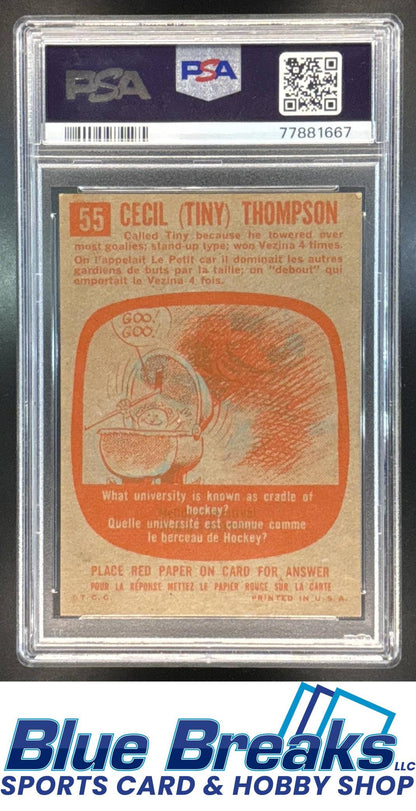 1960-61 Topps Tiny Thompson #55 PSA 3 Boston Bruins
