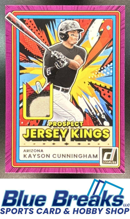 2026 Panini Donruss Kayson Cunningham #PJK-KC Prospect Jersey Kings Purple 42/49 Arizona Cardinals