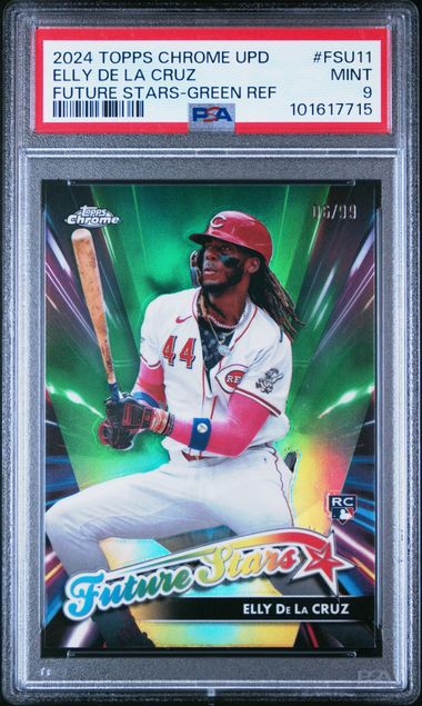 2024 Topps Chrome - Update - Future Stars - green refractor - Elly De La Cruz - 06/99 - RC - #FSU-11 - baseball - Reds