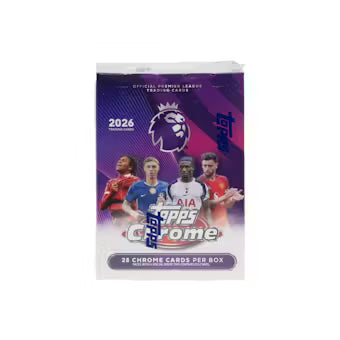 2026 Topps Chrome Premier League EPL Soccer 7-Pack Blaster Box - Sealed Wax