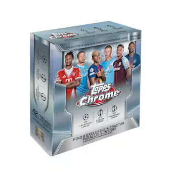 2025/26 Topps Chrome UEFA Club Competitions Soccer Mega Box - Sealed Wax