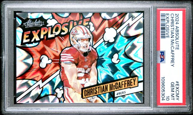2024 Panini - Absolute - Explosive - Christian McCaffrey - #EX-CMY - PSA 10 - football - 49ers