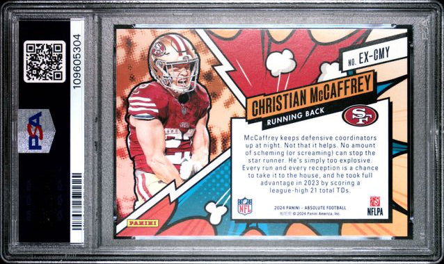 2024 Panini - Absolute - Explosive - Christian McCaffrey - #EX-CMY - PSA 10 - football - 49ers
