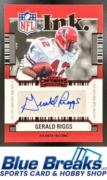2024 Panini Contenders Gerald Riggs #INK-GRS NFL Ink Auto Bronze /25 Falcons