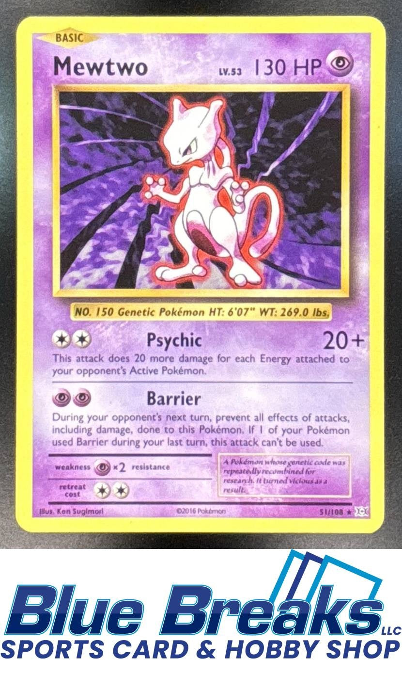 2016 Pokemon XY Evolutions Mewtwo #51/108a