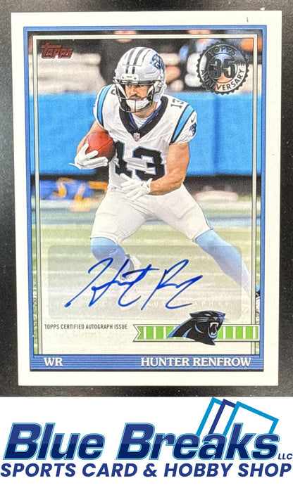 2026 Topps 1991 Auto Hunter Renfrow [RC] #91AC-HR Carolina Panthers
