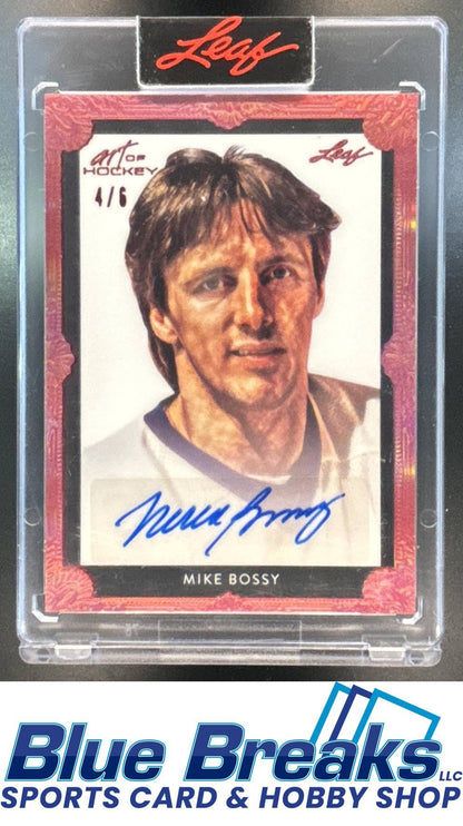 2022 Leaf Art of Hockey Mike Bossy #PA-MB2 Auto Portrait Red 4/6