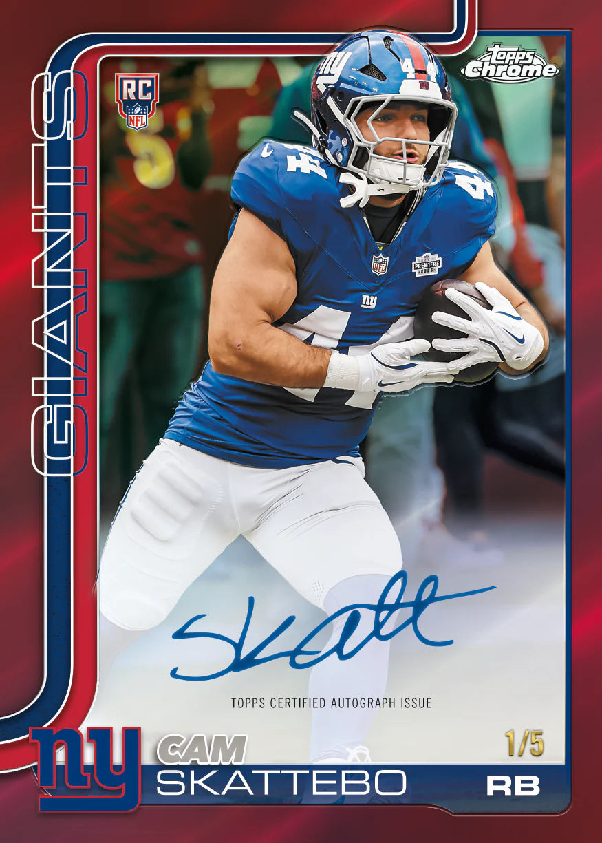 2025 Topps Chrome Football Blaster Box - Sealed Wax