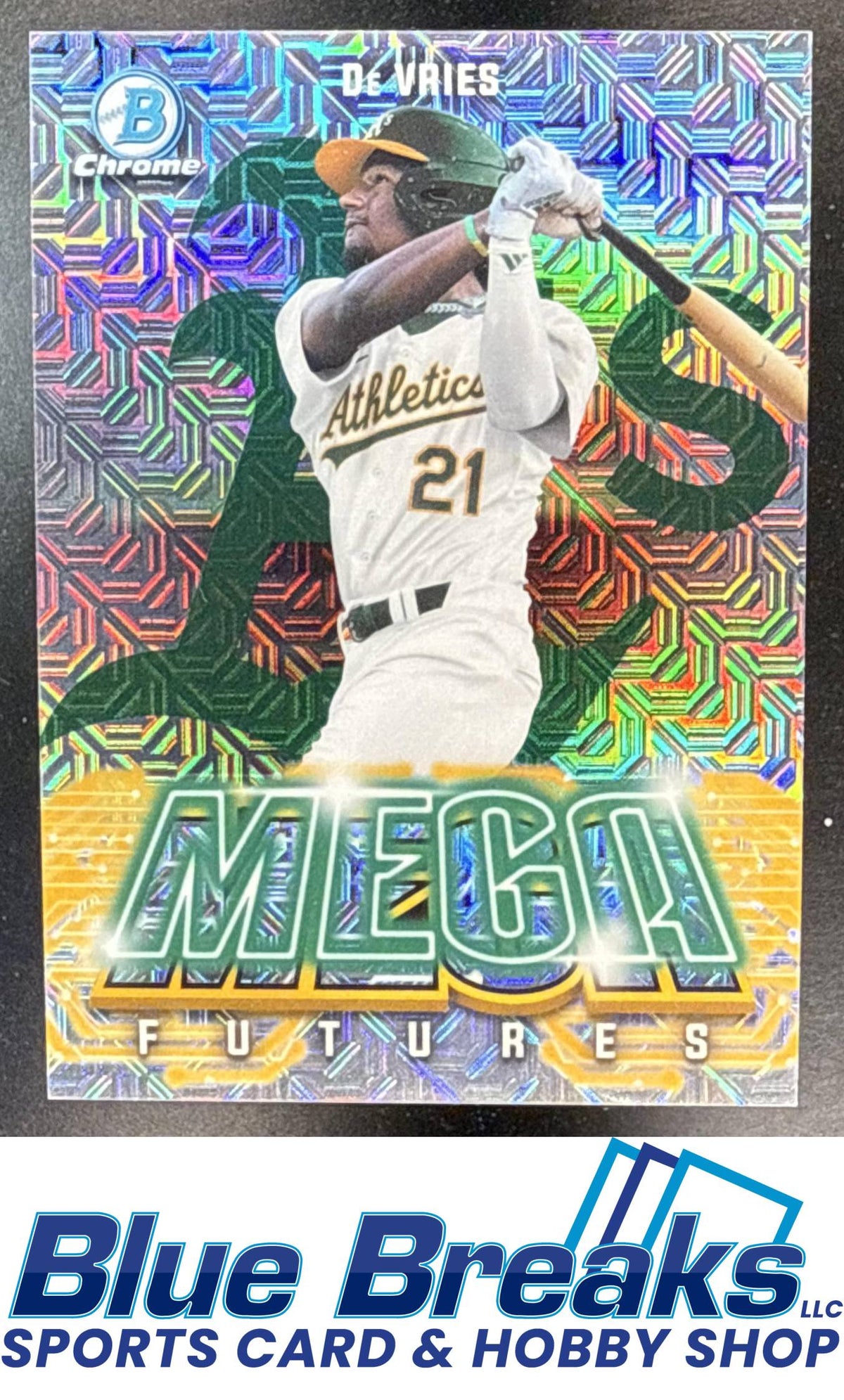 2026 Bowman Mega Box Leo De Vries #MF-24 Futures Chrome Mojo Refractor SSP Las Vegas Athletics