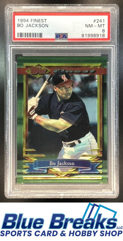 1994 Topps Finest Refractor Bo Jackson [RC] #241 PSA 8 Angels
