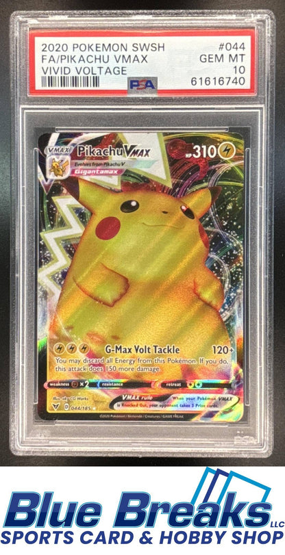 2020 Pokemon Sword & Shield Vivid Voltage Pikachu VM #044/185 PSA 10