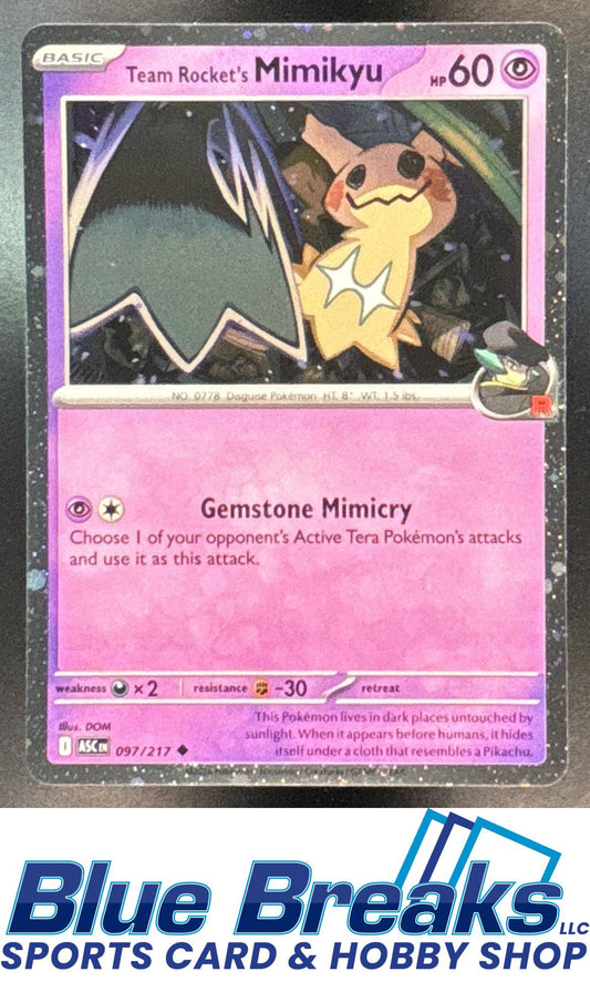 2026 Pokemon Ascended Heroes Team Rocket's Mimikyu #097/217 Uncommon