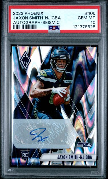 2023 Panini - Phoenix - Autograph - Seismic - Jaxon Smith-Njigba - PSA10 - 02/25 - #106 - Football - Seahawks - drop
