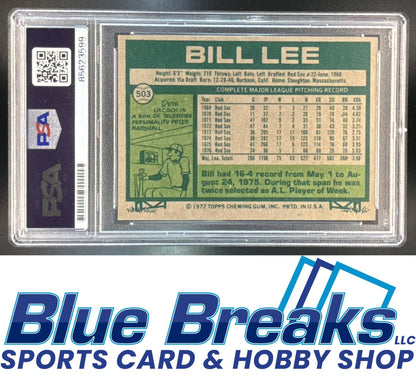 1977 Topps Bill Lee #503 Boston Red Sox