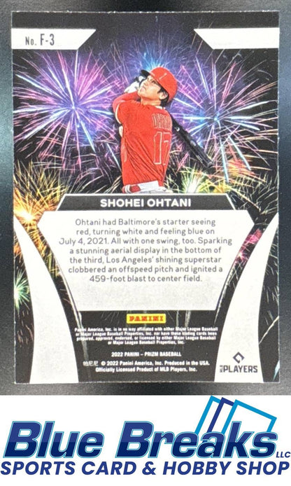 2022 Panini Prizm Fireworks Shohei Ohtani [RC] #F-3 Los Angeles Angels