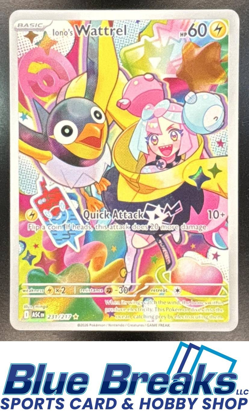 2026 Pokemon Ascended Heroes Iono's Wattrel #231/217 Illustration Rare