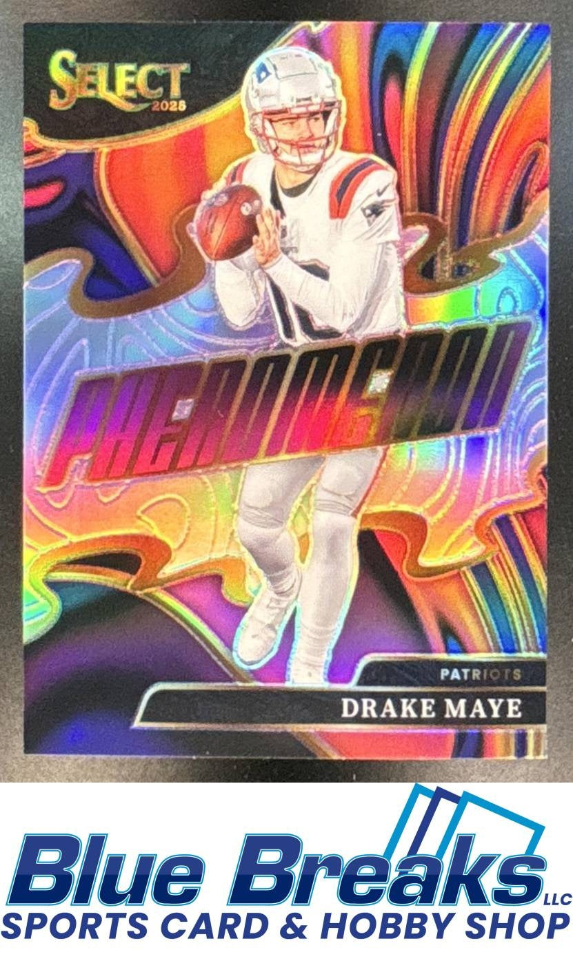 2025 Panini Select Drake Maye #19 Phenomenon Silver Prizm