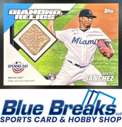 2021 Topps Opening Day Diamond Relic Sixto Sanchez RC #DR-SS Miami Marlins