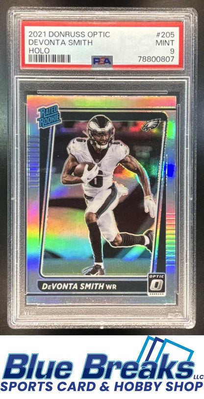 2021 Panini Donruss Optic Holo DeVonta Smith [RC] #205 RC Rated PSA 9 Eagles