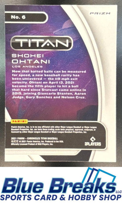 2021 Panini Chronicles Shohei Ohtani #6 Titan Building Blocks