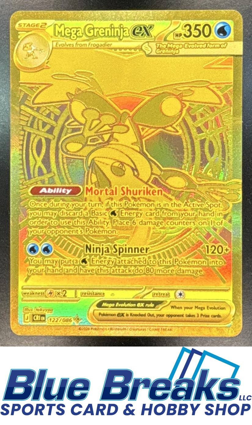 2026 Pokemon Mega Evolution Chaos Rising Hyper Rare Greninja ex #122/086 SSP