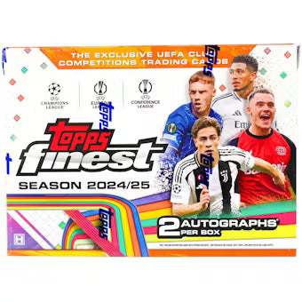 2024/25 Topps UEFA Club Competitions Finest Soccer Hobby Box - Sealed Wax