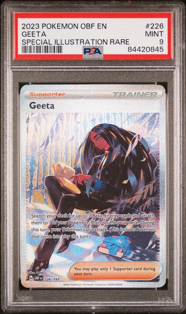 2023 Pokémon - Obsidian Flames - Special Illustration Rare - Geeta - #226 - PSA 9